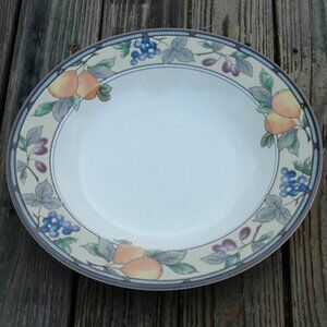 Mikasa Intaglio CAC29 GARDEN HARVEST Pasta Bowl 11" Round Dish Fruit Multicolor